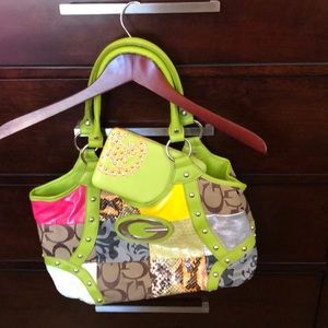 Patchwork purse with matching wallet